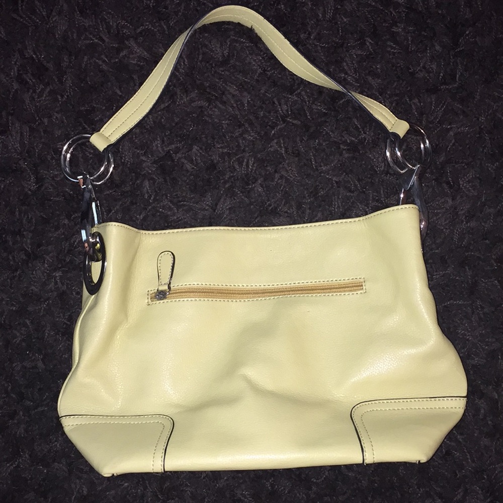 Yellow leather purse